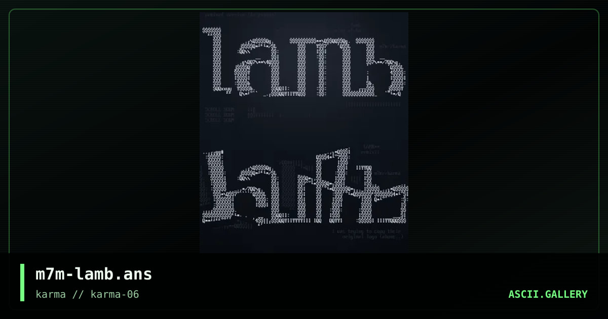 m7m-lamb.ans, by metal militia, 1998