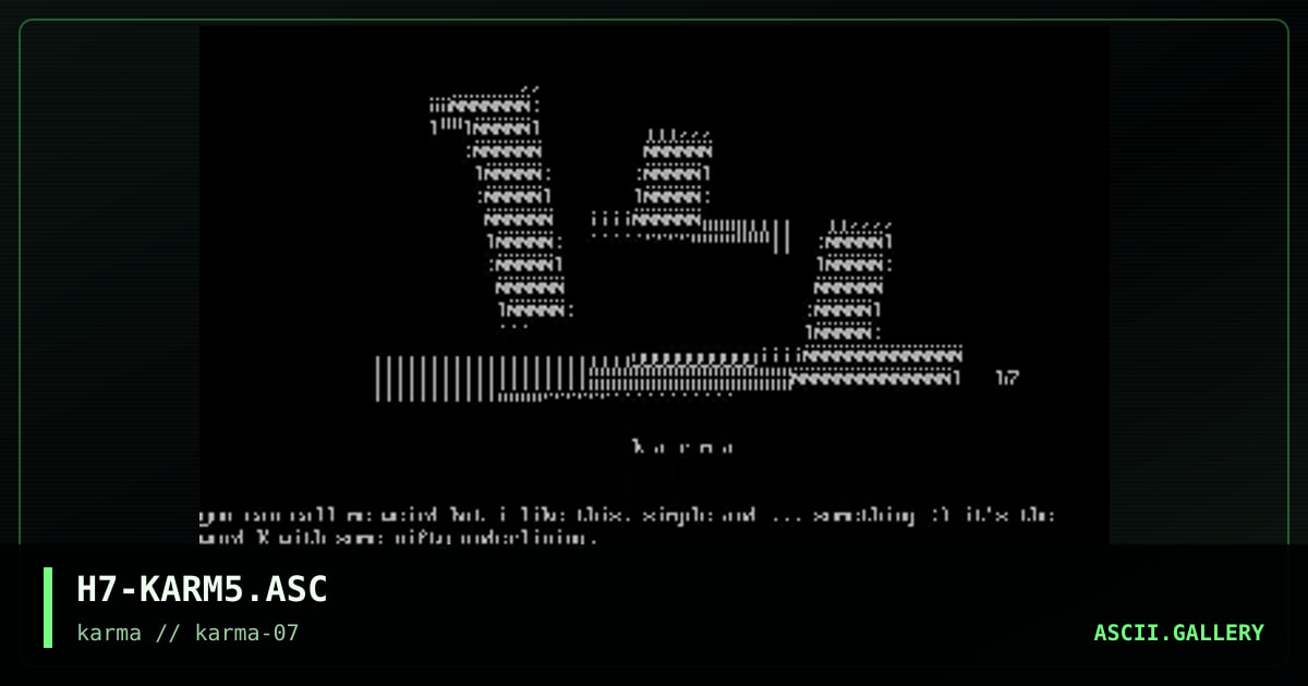 H7-KARM5.ASC, by h7, 1998