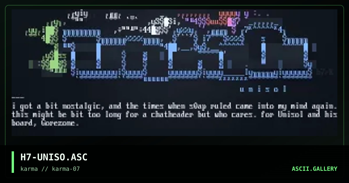 H7-UNISO.ASC, by h7, 1998