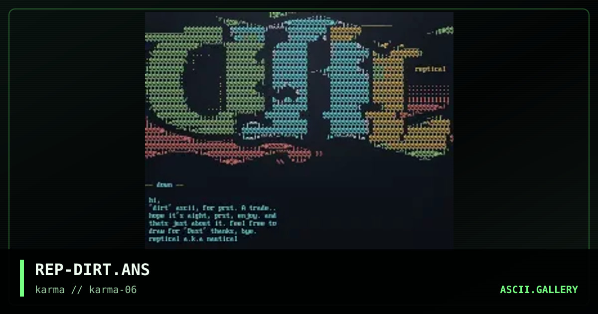 REP-DIRT.ANS, by reptical, 1998