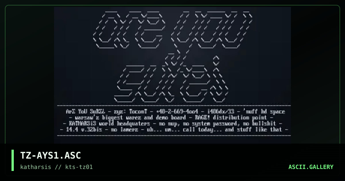 TZ-AYS1.ASC, by tinyz, 1994