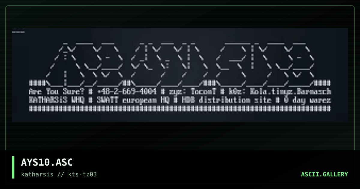 AYS10.ASC, by tinyz, 1994