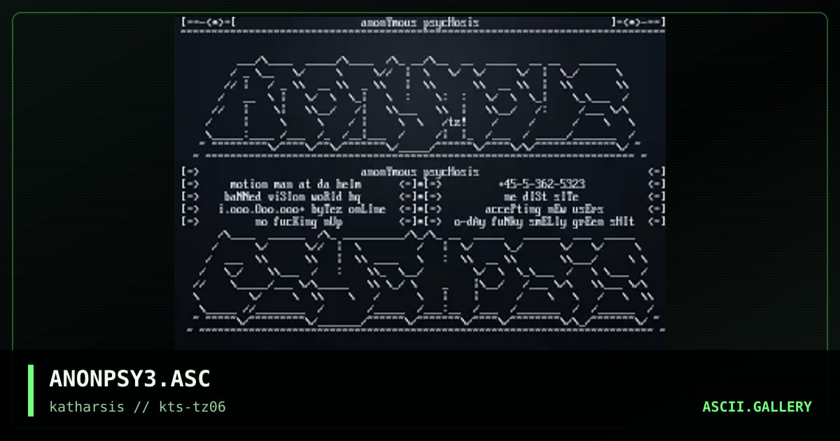 ANONPSY3.ASC, by tinyz, 1994
