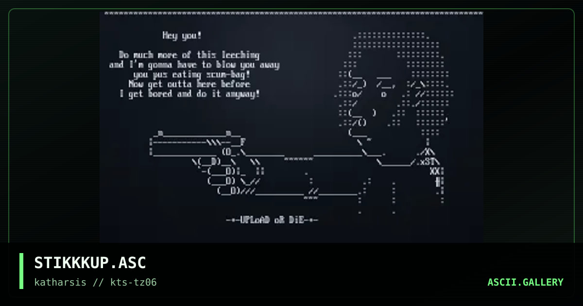 STIKKKUP.ASC, by tinyz, 1994