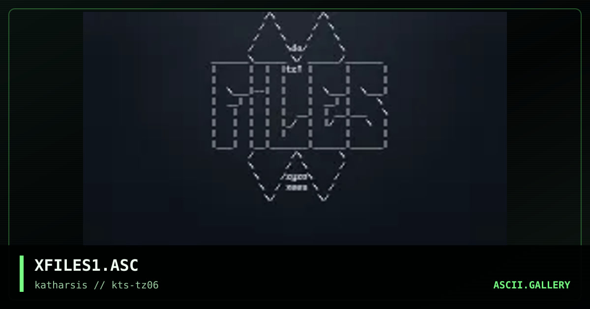 XFILES1.ASC, by tinyz, 1994