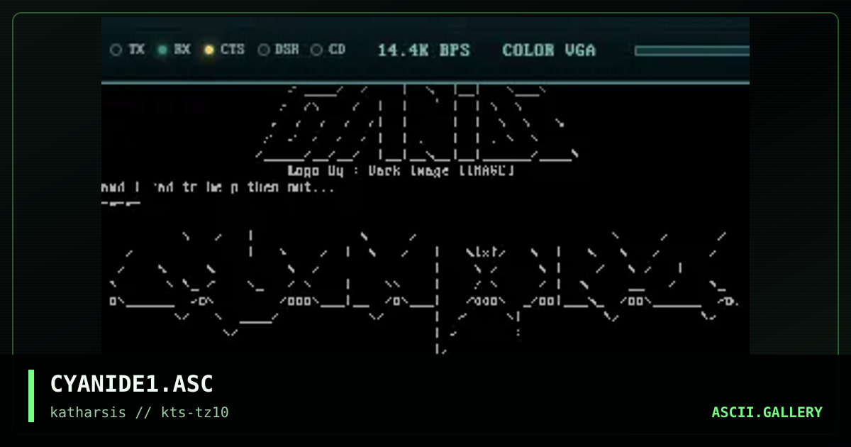 CYANIDE1.ASC, by tinyz, 1994