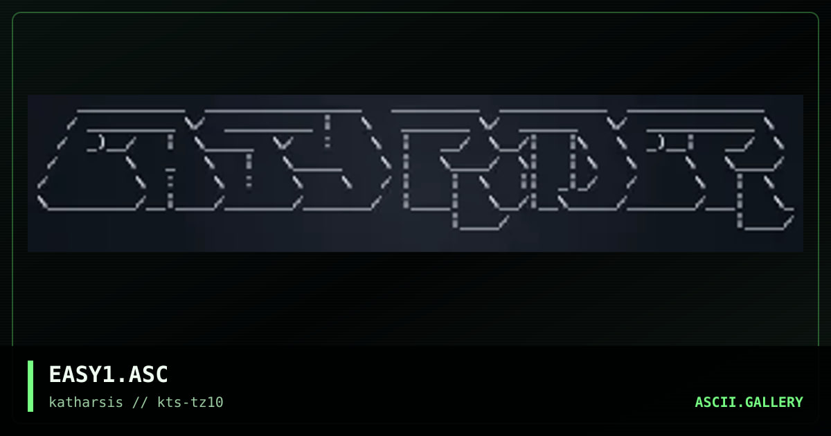 EASY1.ASC, by tinyz, 1994