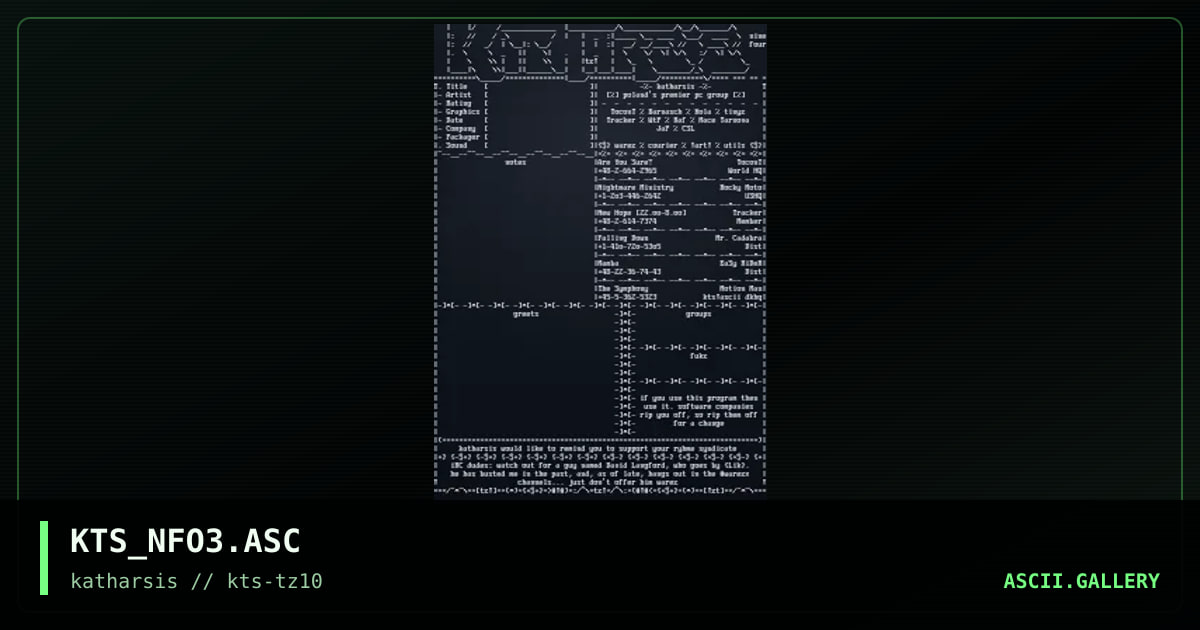 KTS_NFO3.ASC, by tinyz, 1994