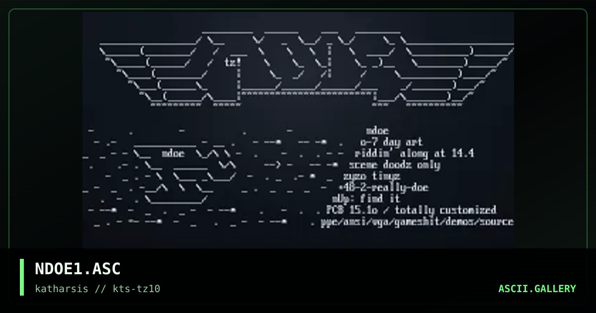 NDOE1.ASC, by tinyz, 1994
