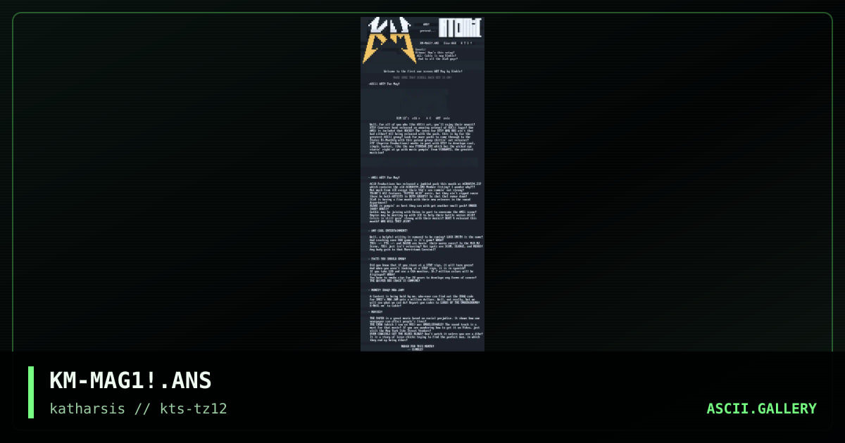 KM-MAG1!.ANS, by untagged, 1994