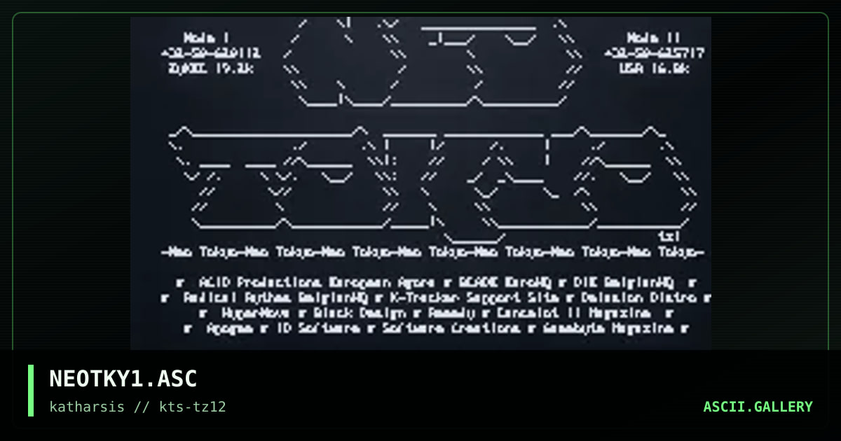 NEOTKY1.ASC, by tinyz, 1994