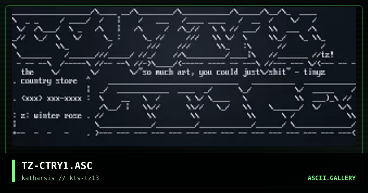 TZ-CTRY1.ASC, by tinyz, 1994