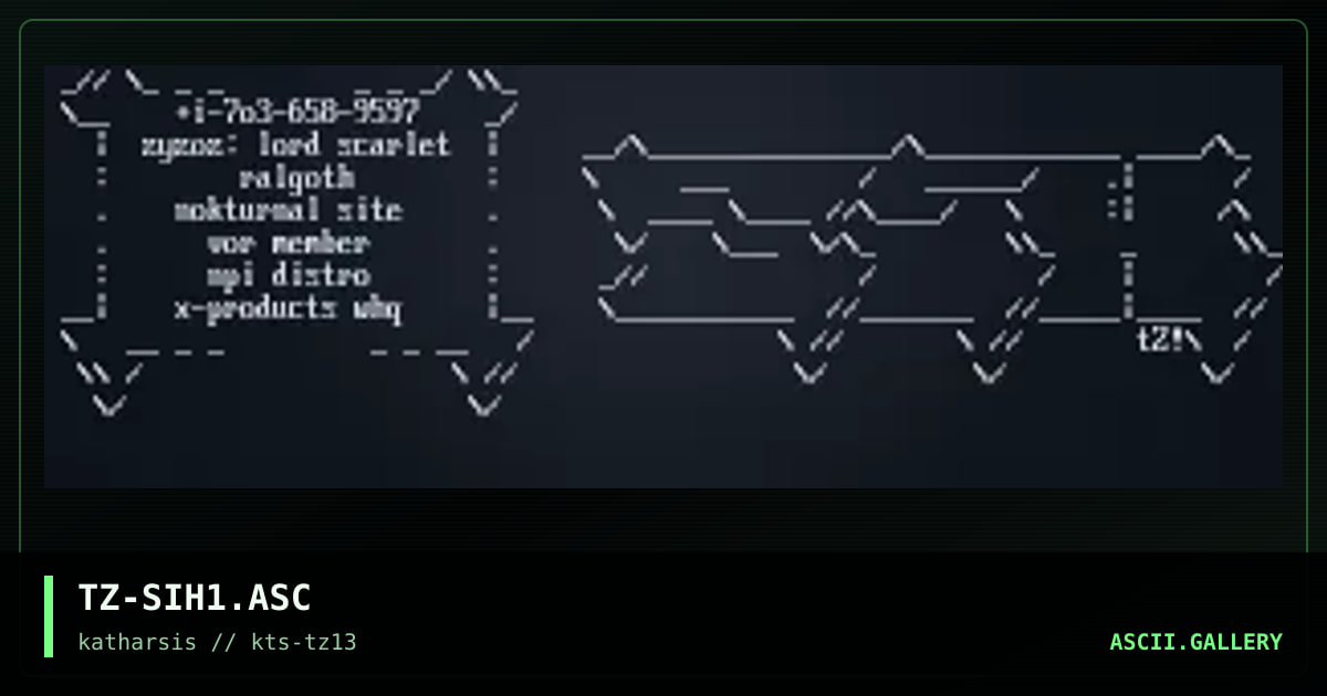 TZ-SIH1.ASC, by tinyz, 1994