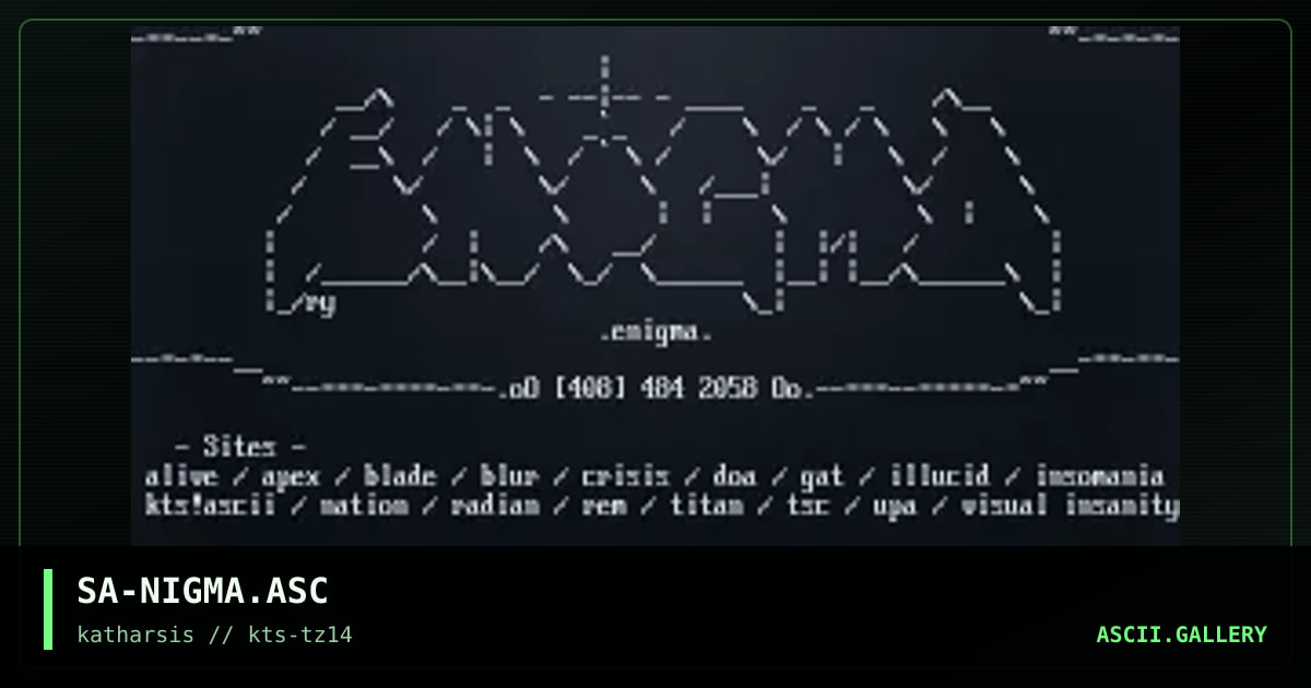 SA-NIGMA.ASC, by saro, 1994