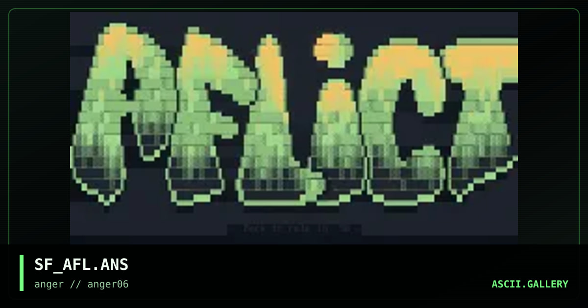 phat aflict logo, by shifter, 1996