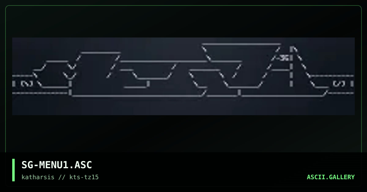 SG-MENU1.ASC, by shock-g, 1994