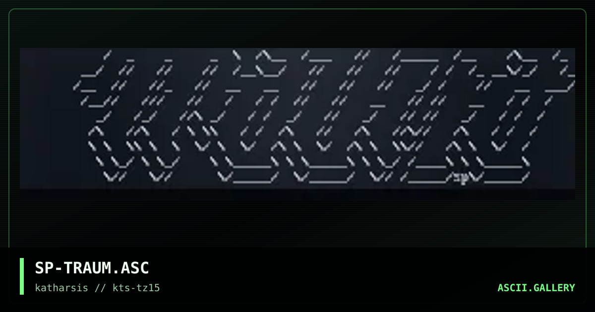 SP-TRAUM.ASC, by sparr, 1994