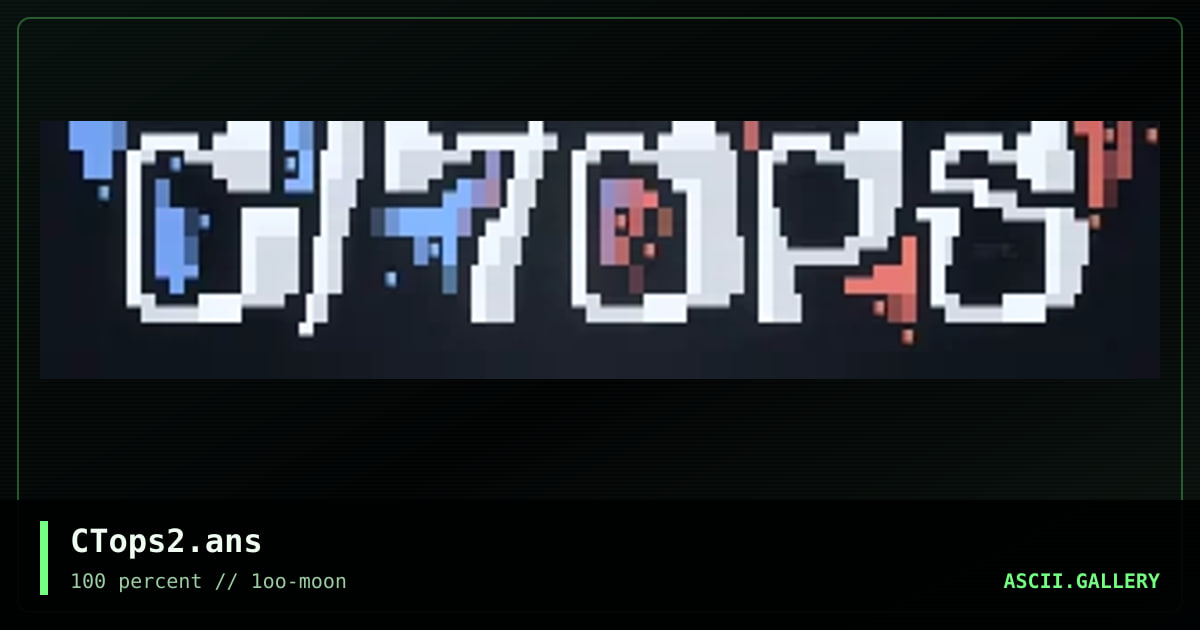CTops2.ans, by miracle, 1997