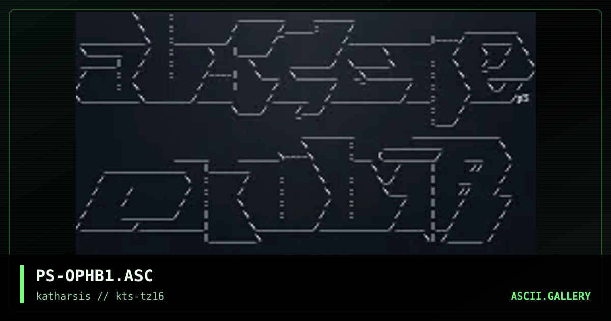 PS-OPHB1.ASC, by poskgubbe, 1994