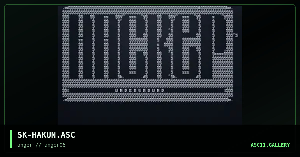 hacker's underground azzci, by seeker, 1996