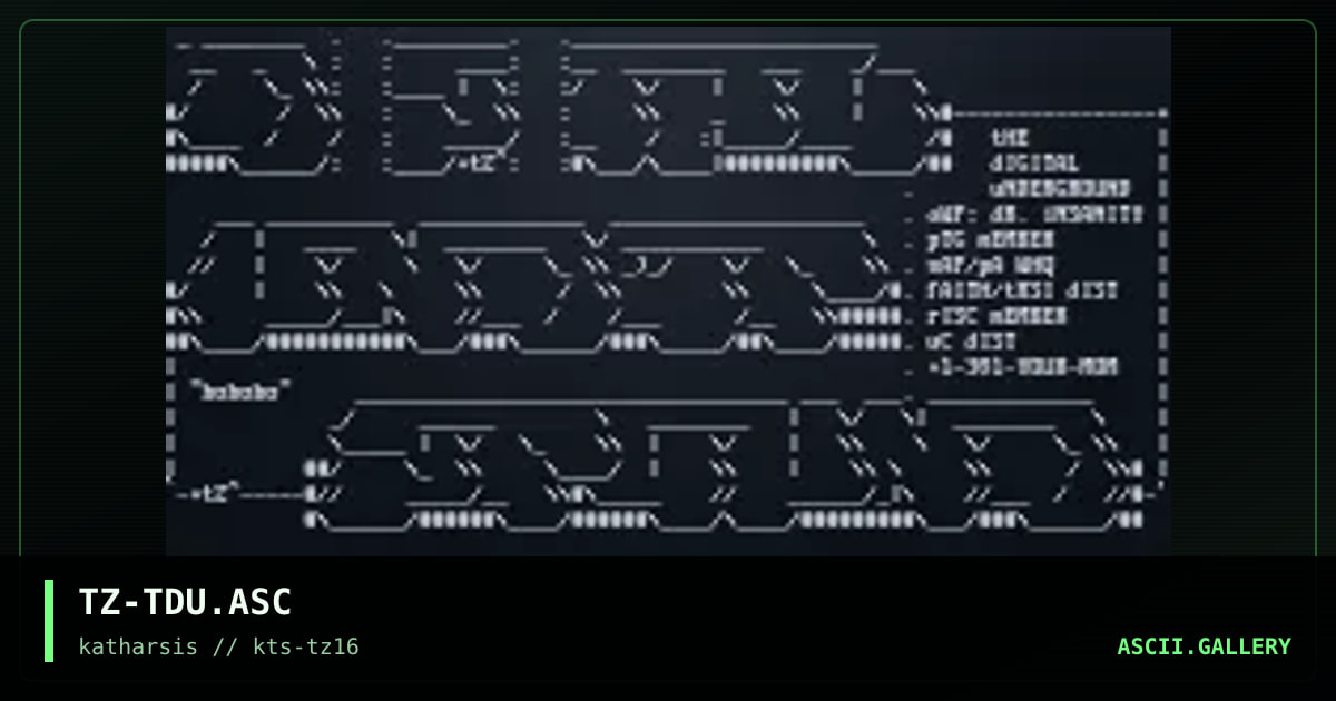 TZ-TDU.ASC, by tinyz, 1994