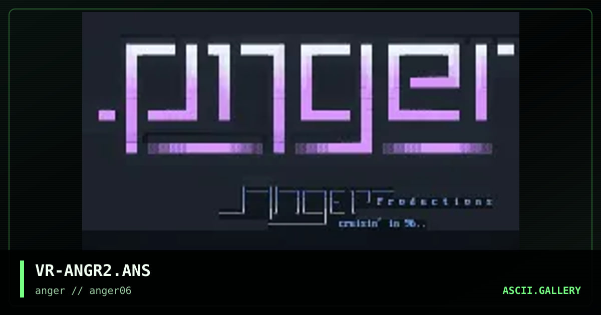 anger font #2., by visual reality, 1996