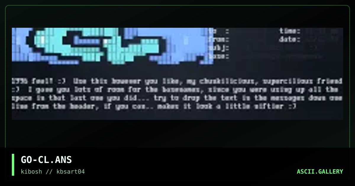 GO-CL.ANS, by goatboy, 1999