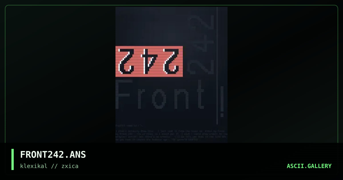 FRONT242.ANS, by dieznyik, 1996