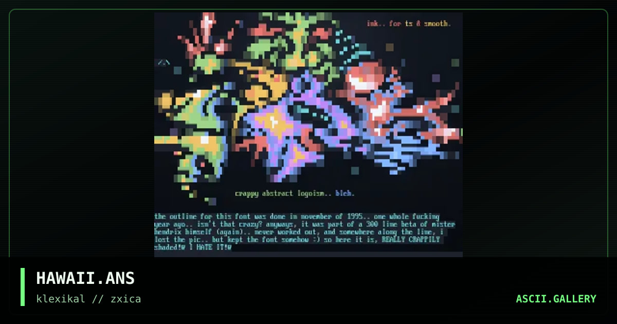 HAWAII.ANS, by dieznyik, 1996