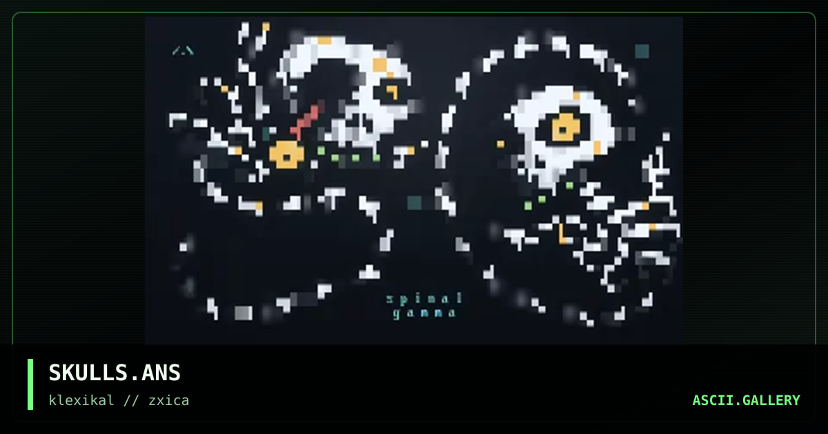 SKULLS.ANS, by dieznyik, 1996