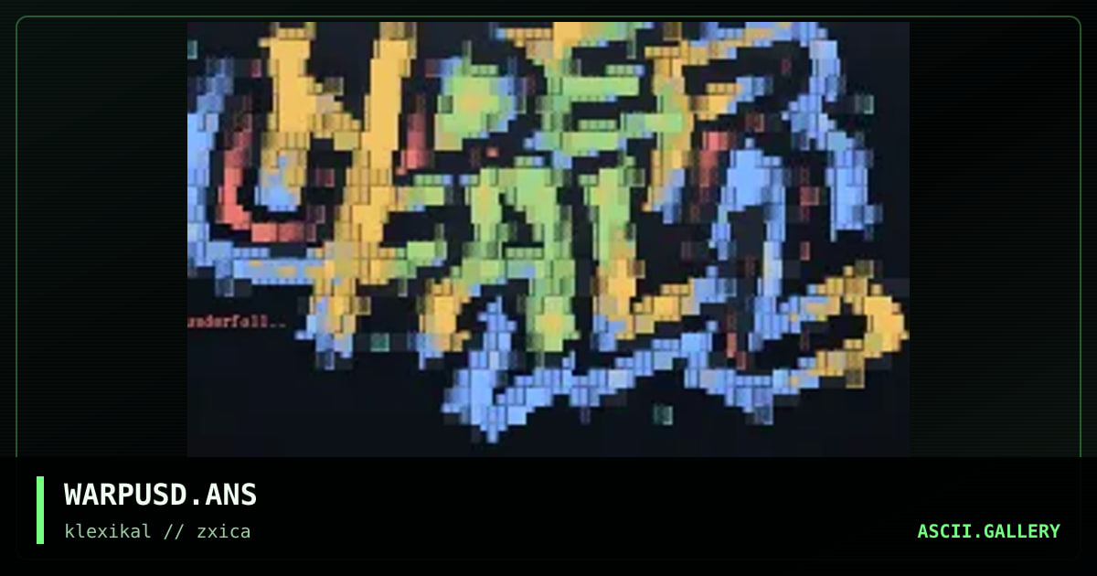 WARPUSD.ANS, by dieznyik, 1996