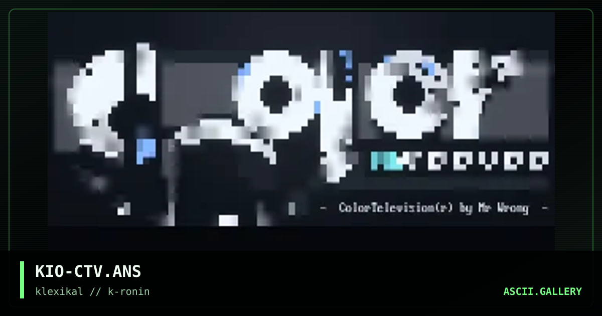 ColorTelevision, by kiomatsu, 1999