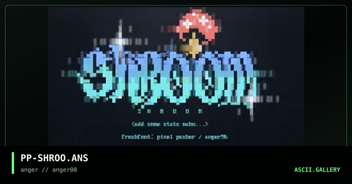 shroom., by pixel pusher, 1996