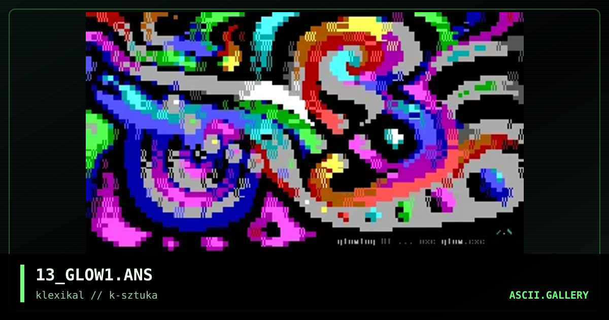 13_GLOW1.ANS, by dieznyik, 1999