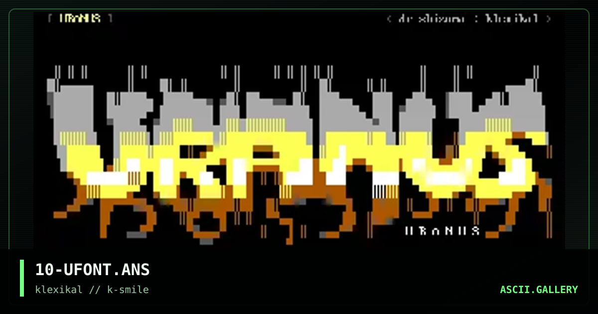 10-UFONT.ANS, by dr shizuma, 1999