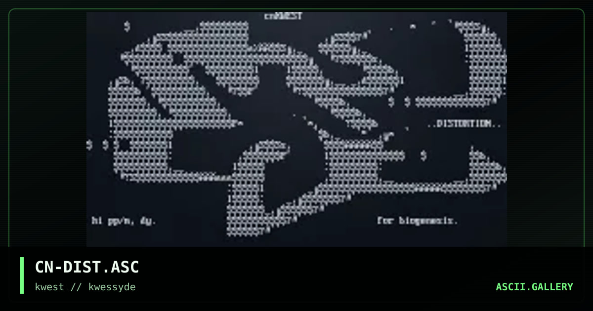 CN-DIST.ASC, by cain, 1997
