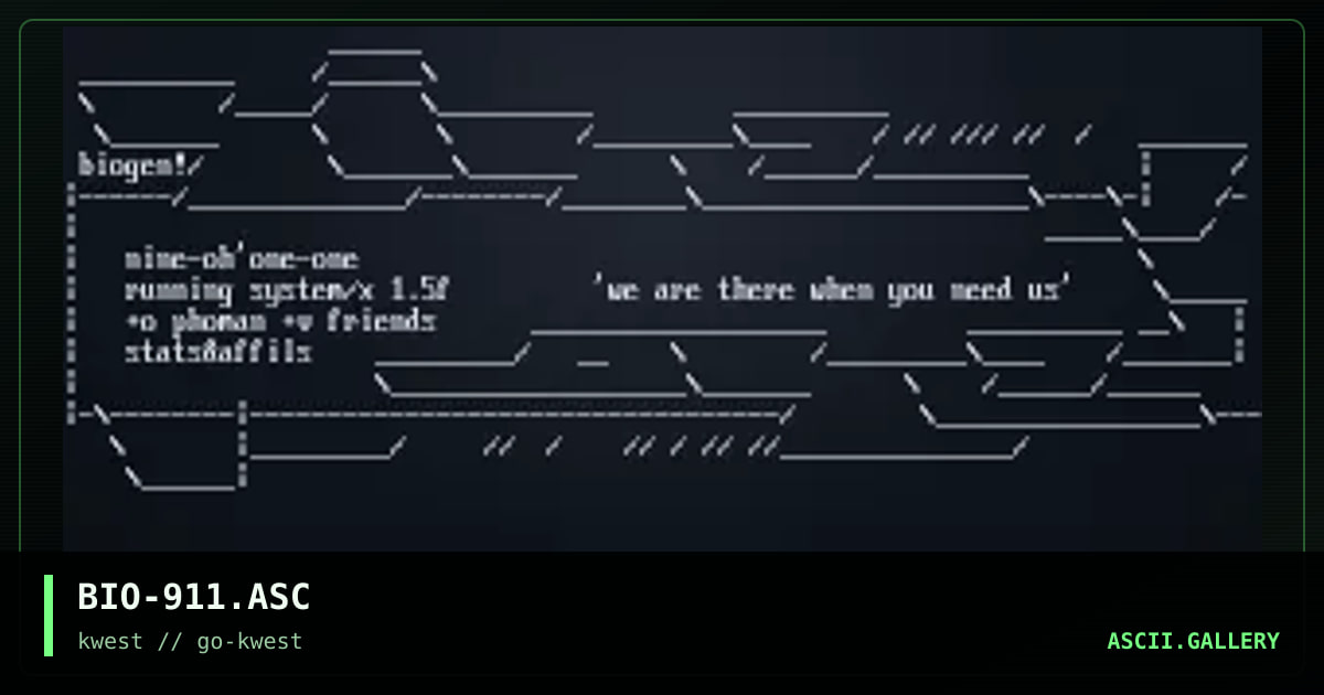BIO-911.ASC, by biogenesis, 1997