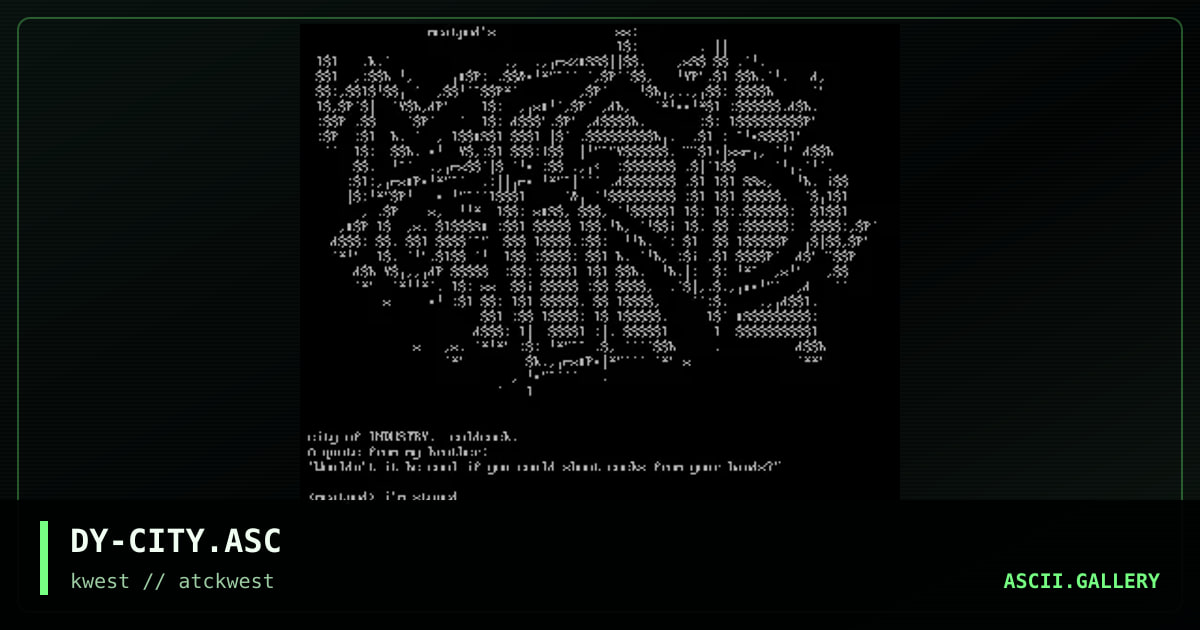 DY-CITY.ASC, by discyple, 1997