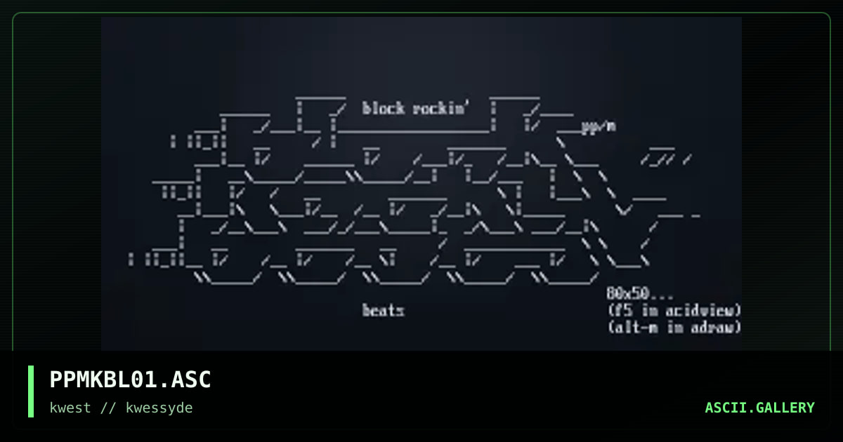 PPMKBL01.ASC, by polymorph, 1997