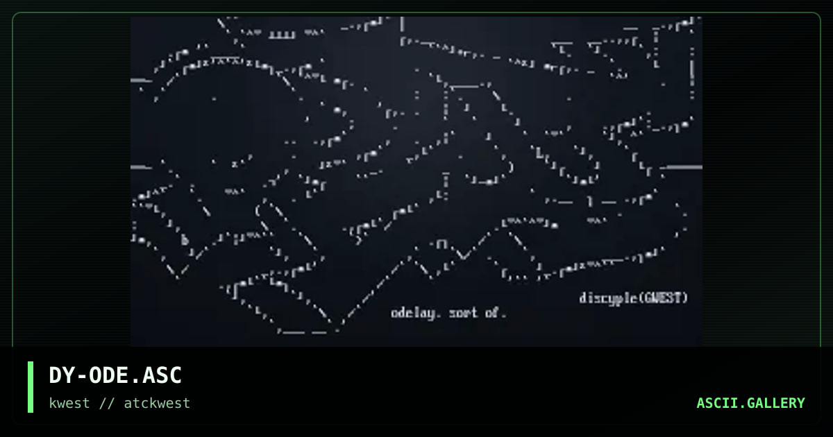 DY-ODE.ASC, by discyple, 1997