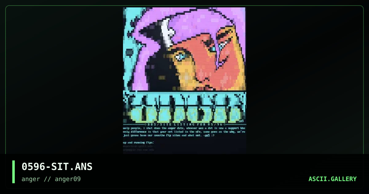 05-96 site listings, by pixel pusher, 1996