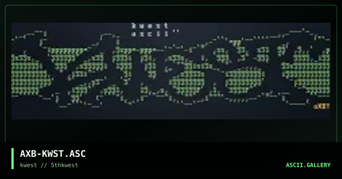 AXB-KWST.ASC, by axb, 1997