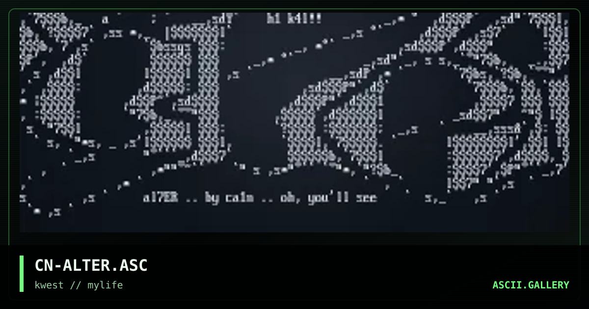 CN-ALTER.ASC, by cain, 1997