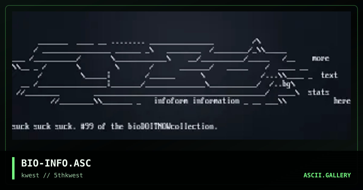 BIO-INFO.ASC, by biogenesis, 1997