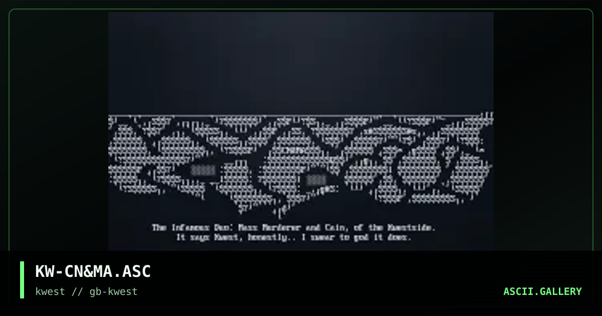 KW-CN&MA.ASC, by mjay, 1997