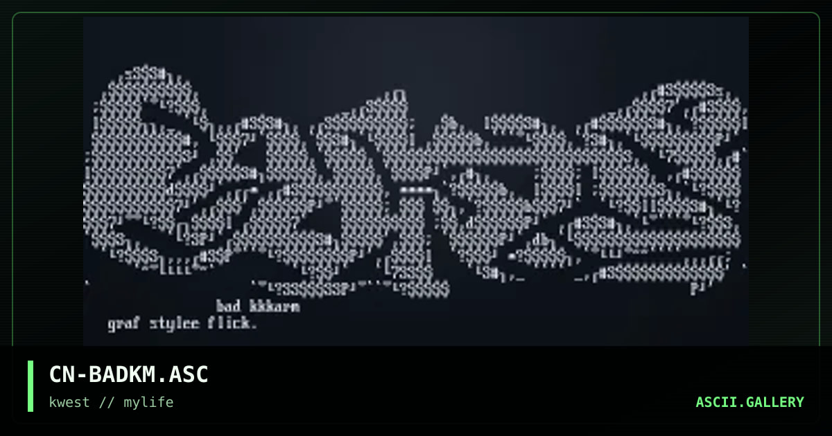 CN-BADKM.ASC, by cain, 1997