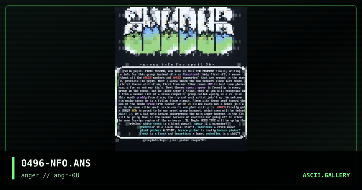 anger not updated group nfo.;), by pixel pusher, 1996