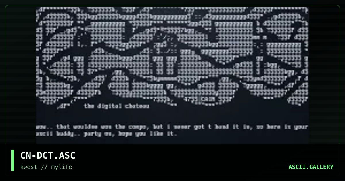 CN-DCT.ASC, by cain, 1997