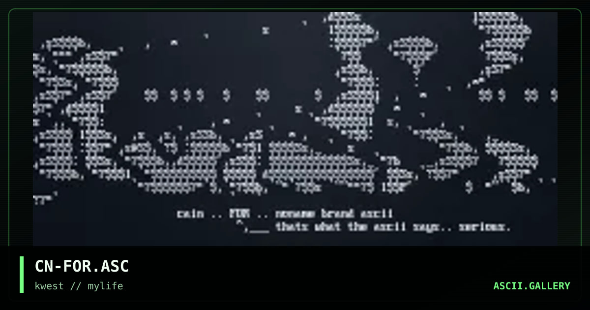 CN-FOR.ASC, by cain, 1997