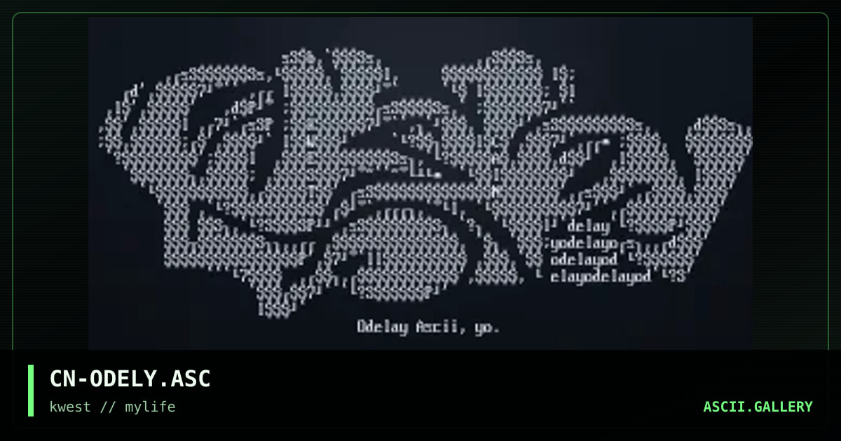 CN-ODELY.ASC, by cain, 1997